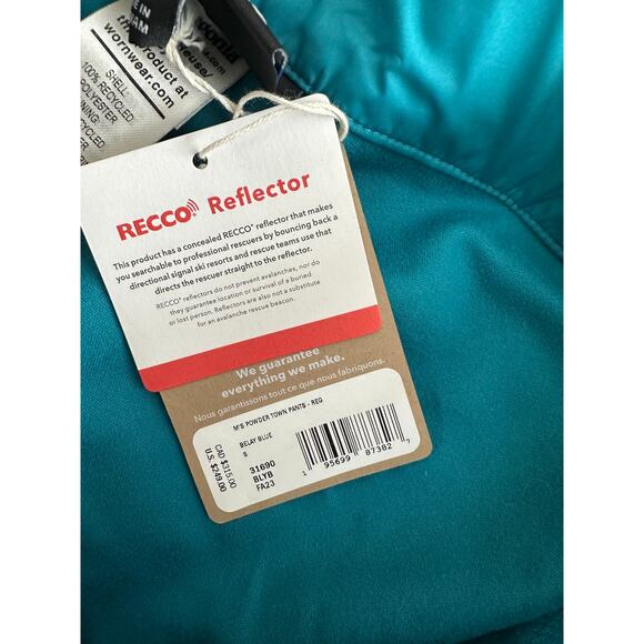 NEW Powder Town Pants RECCO Belay Blue Mens Small 31690 NWT - Picture 6 of 7